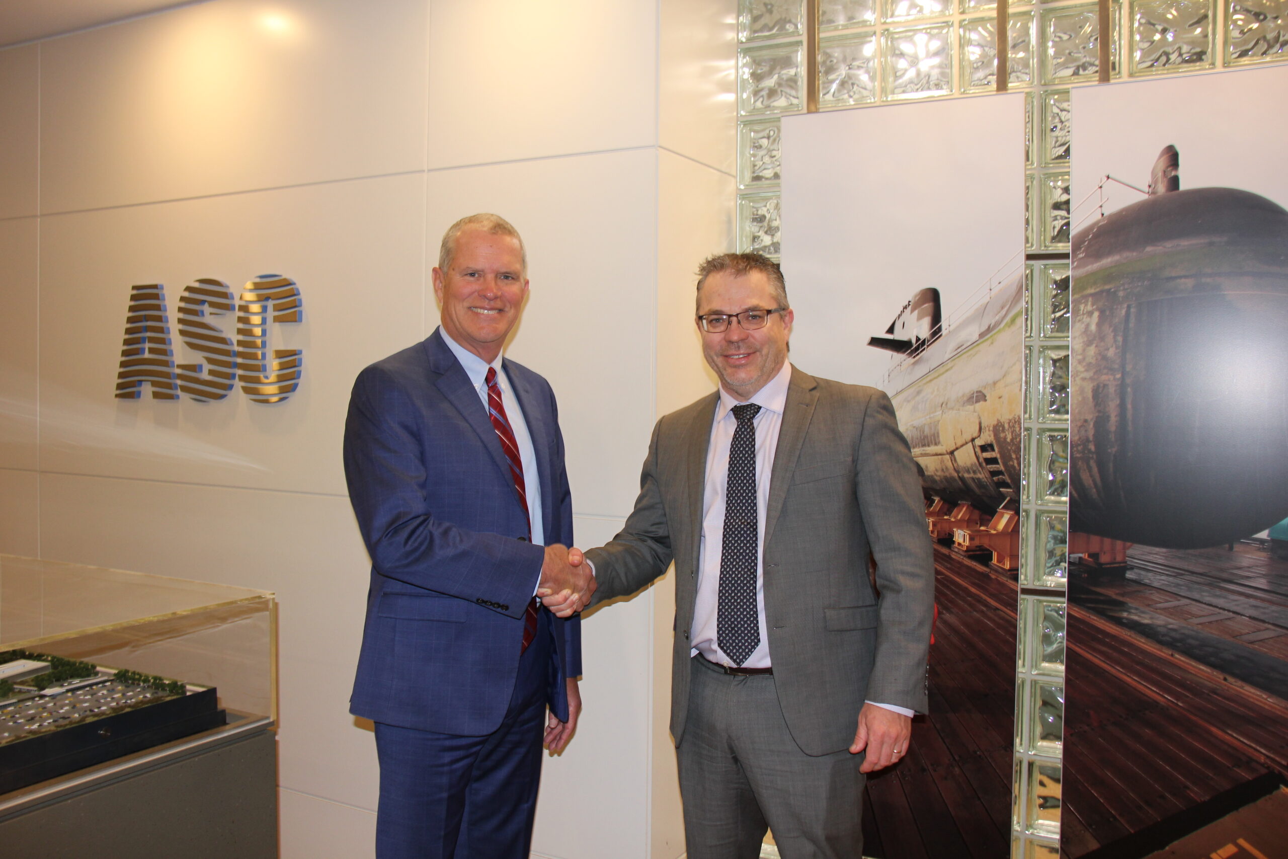 Pictured (left to right): Craig Richard (ORBIS Vice President Special Projects) and Paul Gay (ASC Chief Operating Officer Multi-Class Sustainment)